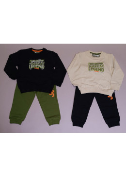 COMPLETO FELPA COTONE 3-7